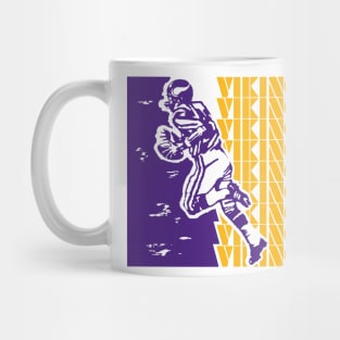 Retro Vikings design Purple and Gold Mug